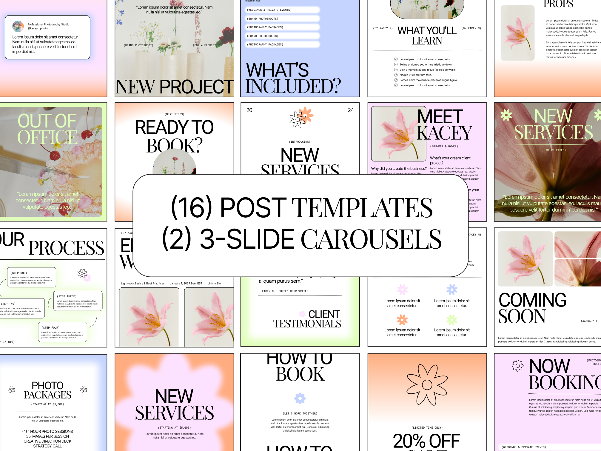 Bold Social Media Templates for Service Providers