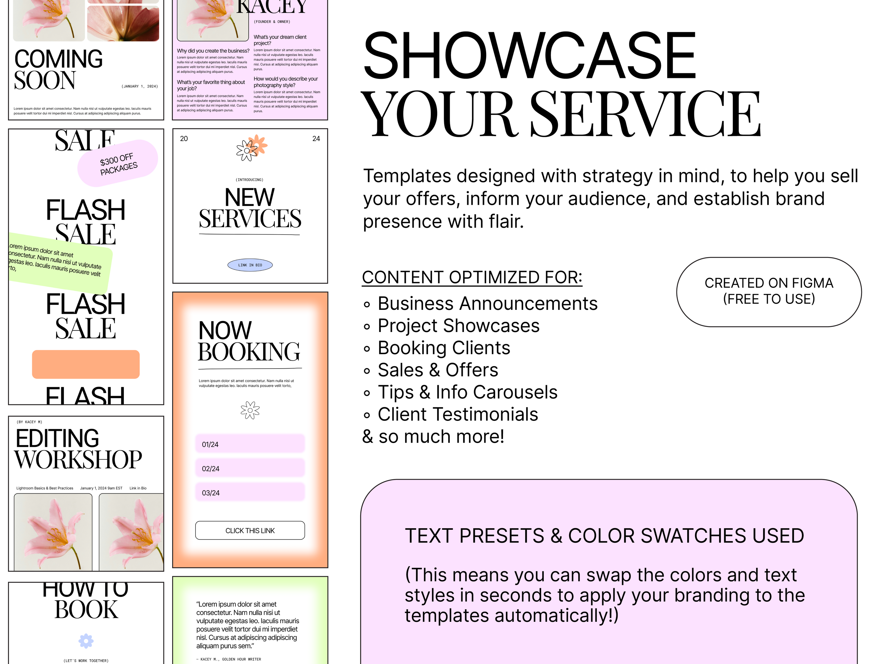 Bold Social Media Templates for Service Providers