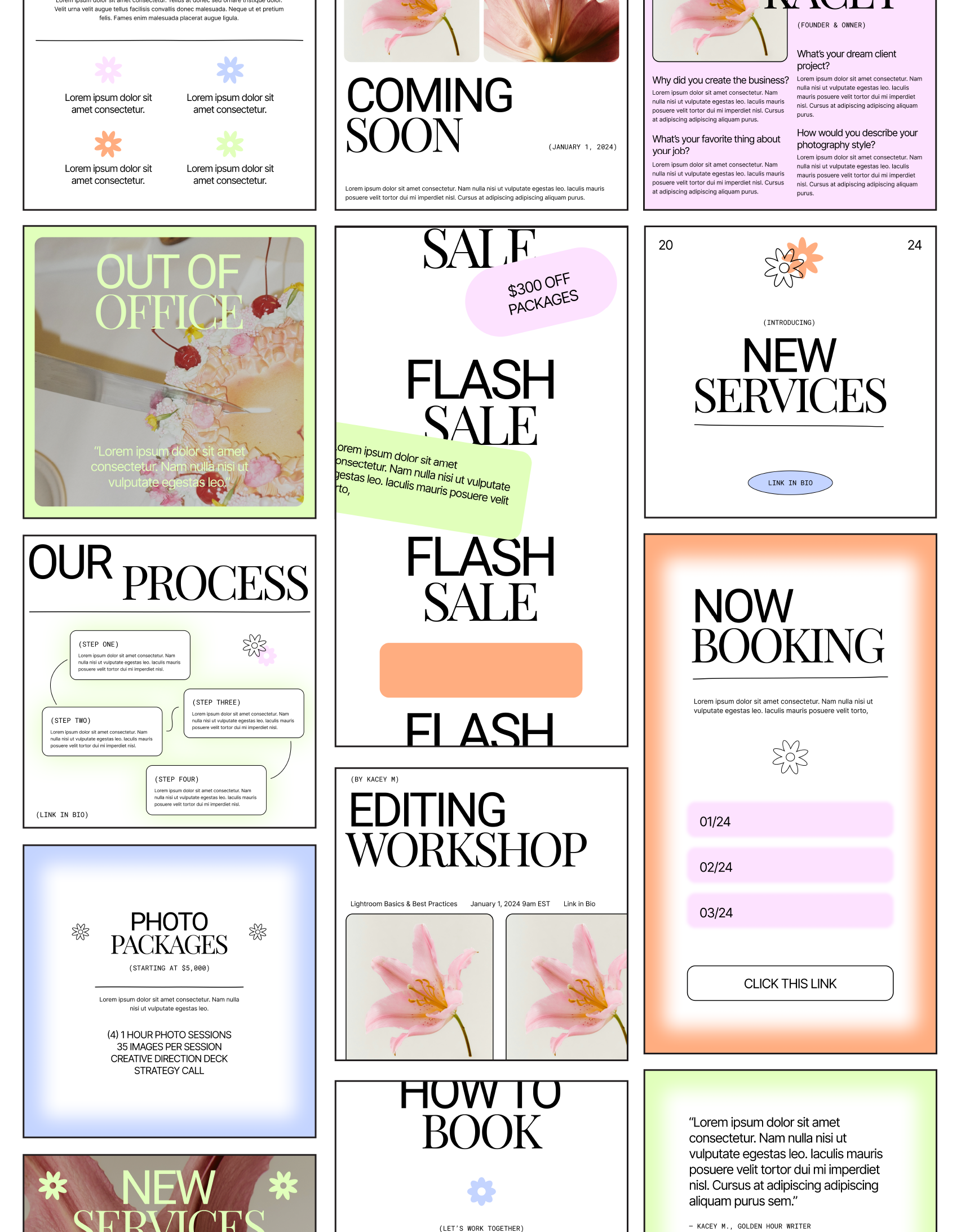 Bold Social Media Templates for Service Providers