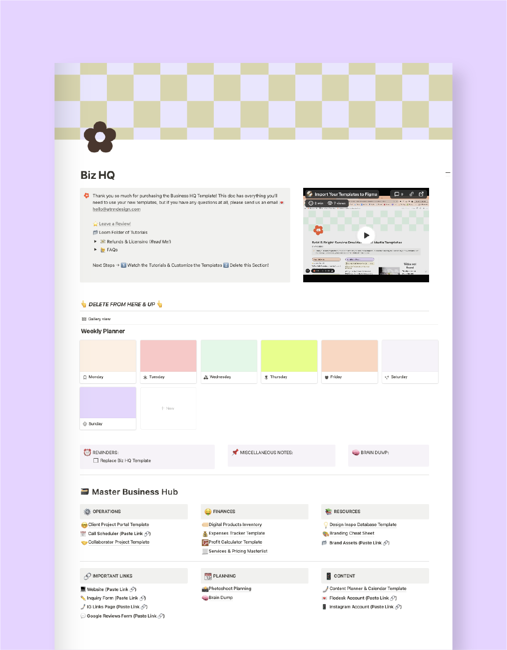 Notion Biz HQ Template Bundle