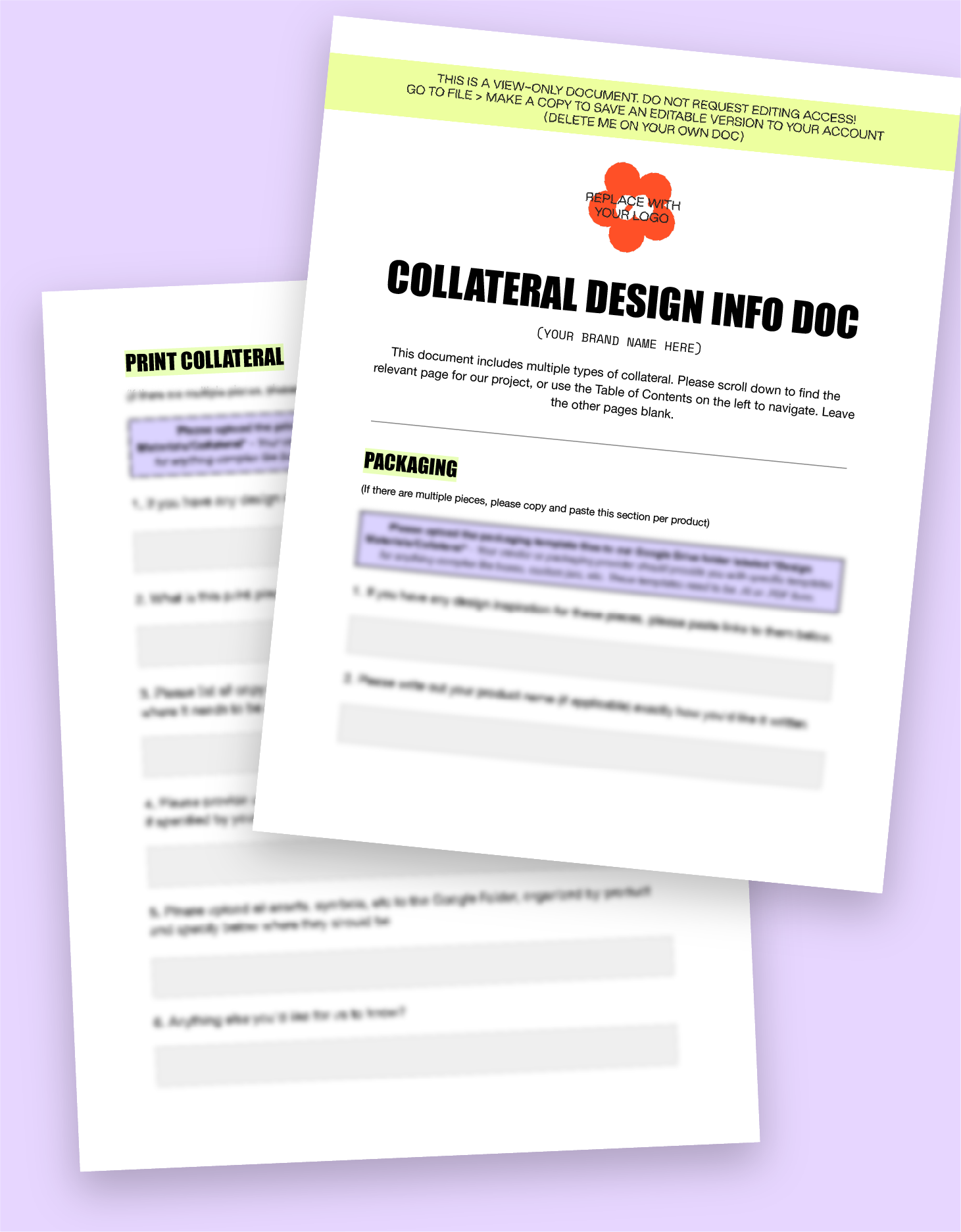 Collateral Design Questionnaire